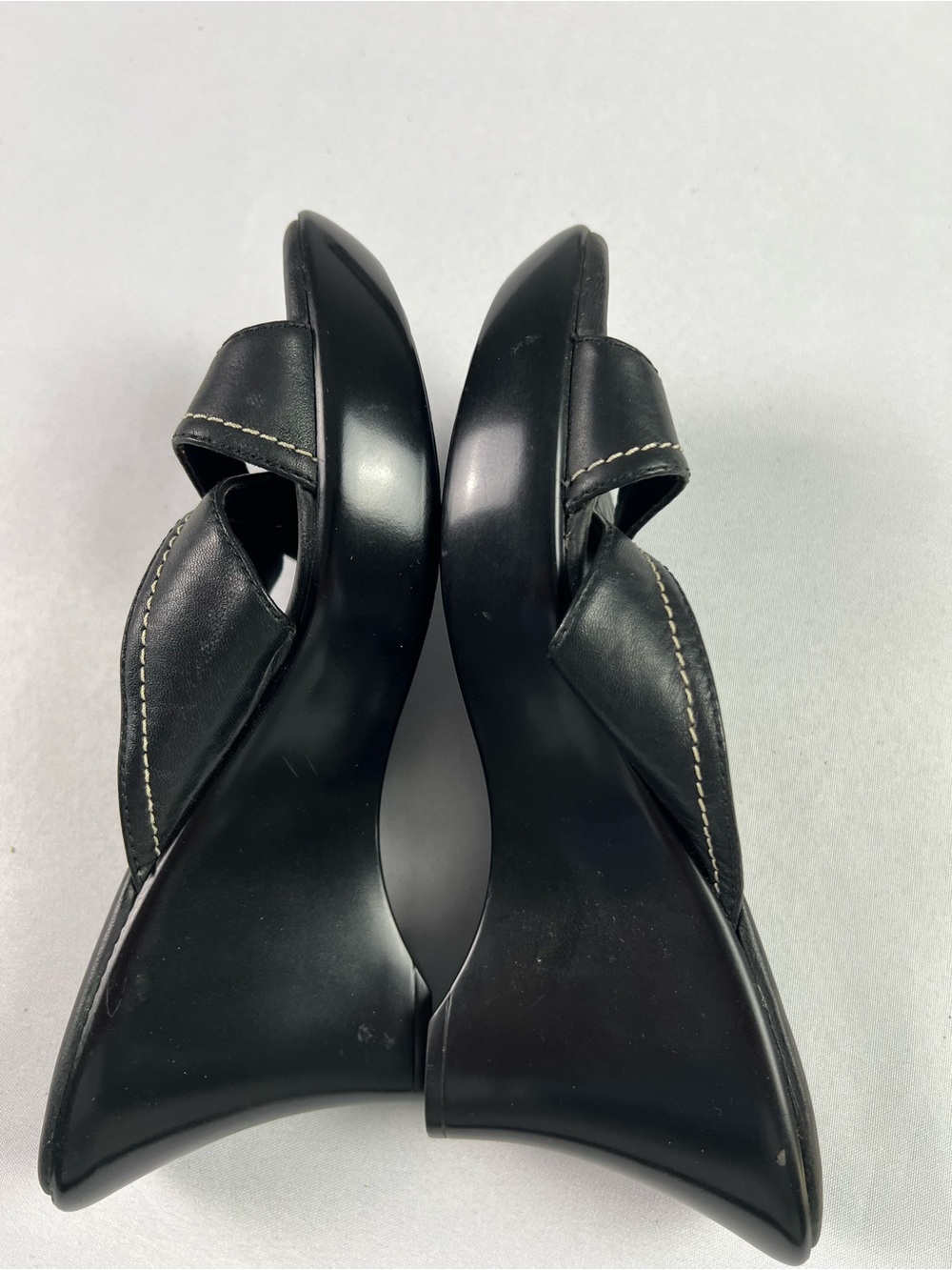 Tommy Hilfiger Kerry Black Sandal Wedge Size 6 - Picture 4 of 11